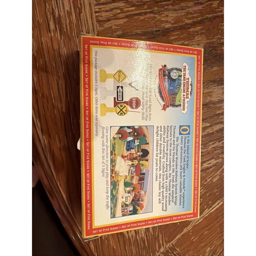 Thomas Wooden Brown Label Set of Five Signs 1996 1st Wave